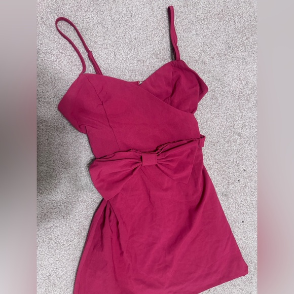 Forever 21 Fuchsia Mini Dress with Bow - Picture 1 of 5